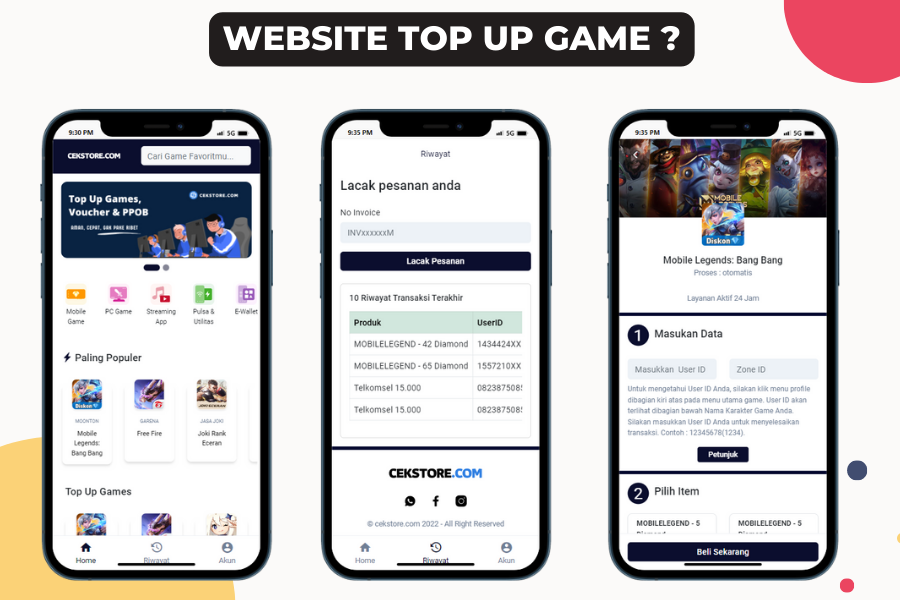 Website Top Up Game